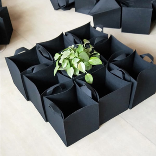 Tyg Upphöjd Planteringsbädd Förtjocka Non-woven fyrkantig växt Blomma Trädplantering Grow Bag