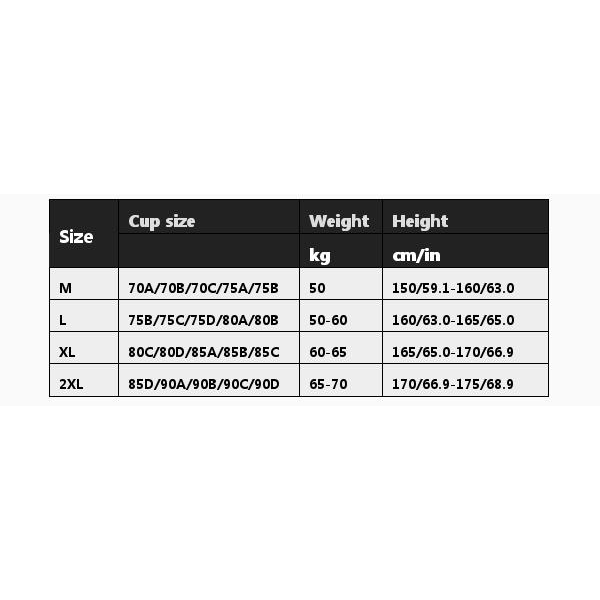 Kvinnor Andas Shapewear 4 i 1 främre spänne bröststöd bröststöd väst Black XL