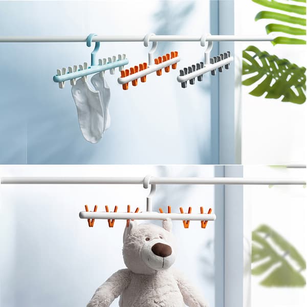 Multifunktionell vindtät klädhängare Strumpor Underkläder Handskar Hängställning White Gray