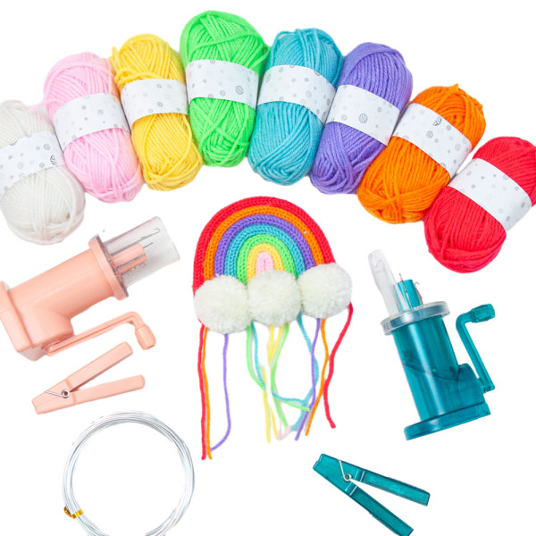 Jul handvevad repflätningsmaskin Professionell handgjord set Pink Double Headed