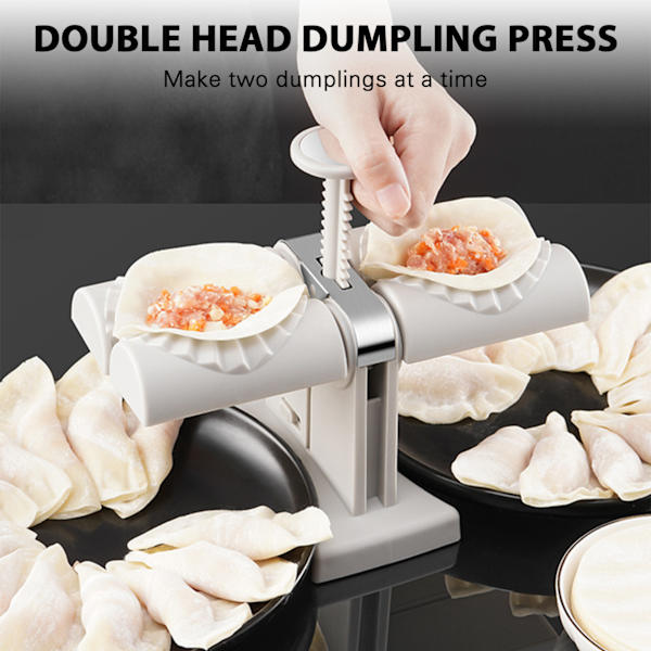 Dubbelhuvud Automatisk Dumpling Maker Multipurpose DIY Dumpling Making Mall