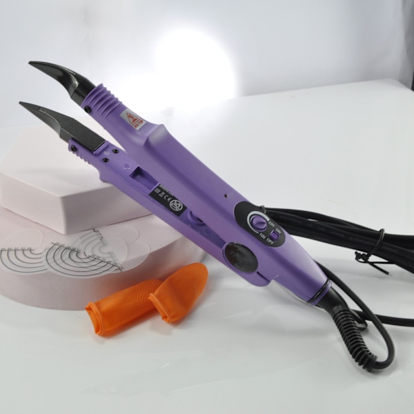 Termostatisk hårförlängningsenhet Robust värmejärn Håranslutningsverktyg för hårstyling Purple 4
