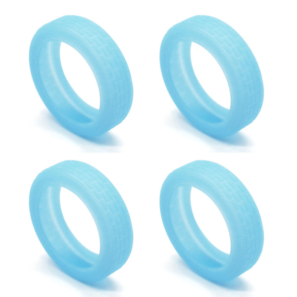 Hjulskydd i silikon för resväskor, tysta, skyddande, minskar buller, anti-scratch, bagageskydd Glow blue 4pcs