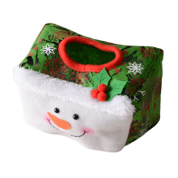 Jul Tissue Box Cover Söt Tissue Case Case Hållare för kontor Kök Vardagsrum Red
