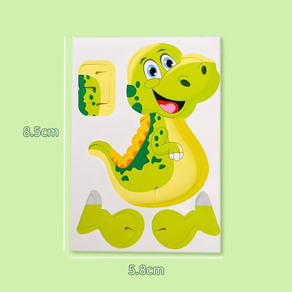 3D tecknad papper pussel leksak för barn Tidiga pedagogiska pussel Leksaker Present till barnens dag Animals