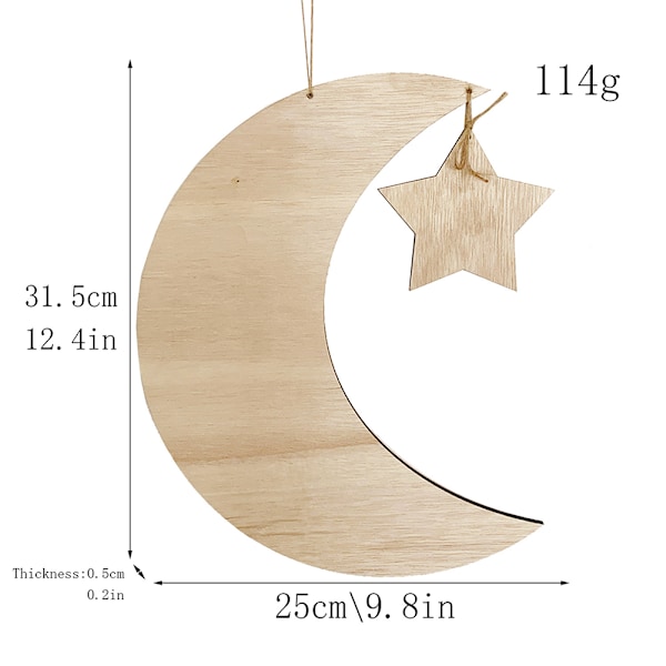 Ramadan Träbricka Eid Tallrikar Ramadandekorationer Serveringsservis