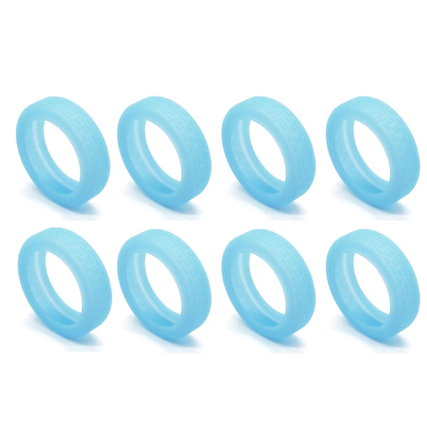 Resväskor Hjulskydd Silikon Tysta Skyddsskydd Bullerreducerande Anti-Scratch Resväskor Hjulskydd Glow blue 8pcs