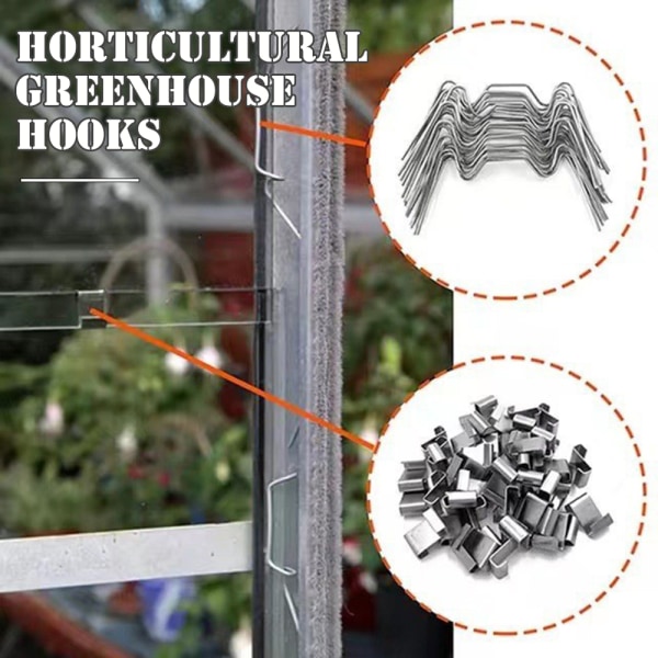 25/50 st W Typ/Z-typ Växthusklämmor Hållbara glasrutefästen Clips Växthusglasverktyg Z 25pcs