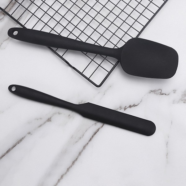 4st livsmedelsklassad silikonspatel Hög värmebeständig non-stick diskmaskin Säker BPA-fria köksredskap för bakning Black