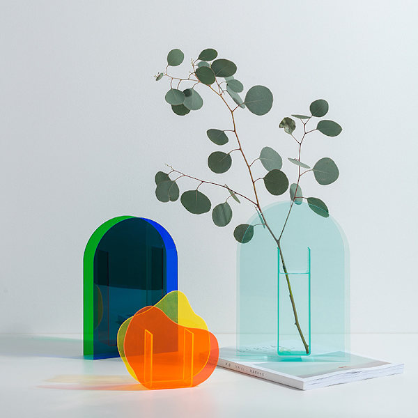 Blomvas färgglad modern samtida design blommig behållare dekoration för hemmakontoret 3