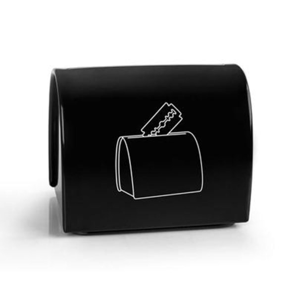 Bärbart case Säker förvaringsbank för begagnade rakblad Minimetallförvaringslåda Black