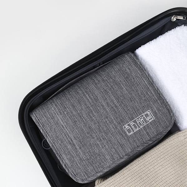 Terylenes Travel Toalett Förvaringspaket Torr Våt Klassificering Reseförvaringsväska för utomhusbruk Purple