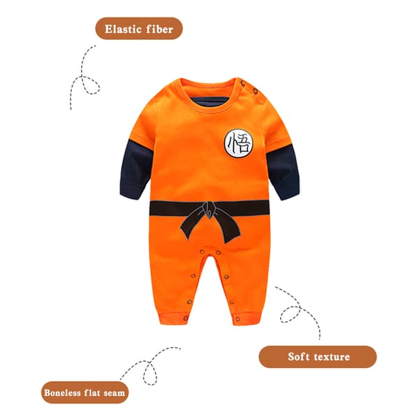 Barn Anime Jumpsuits Söta slitstarka sovkläder för dagligt bruk Long Sleeve 80
