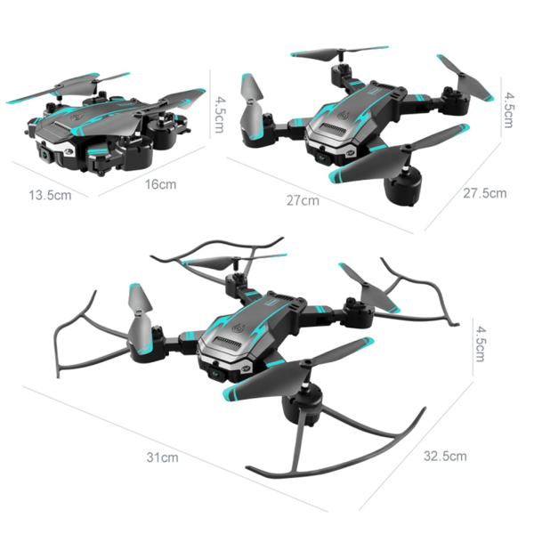 Hinder-undvikande 8K kamera-drönare Quadcopters Leksaker för barn Vuxna nybörjare 8K Dual Cameras 2xBattery