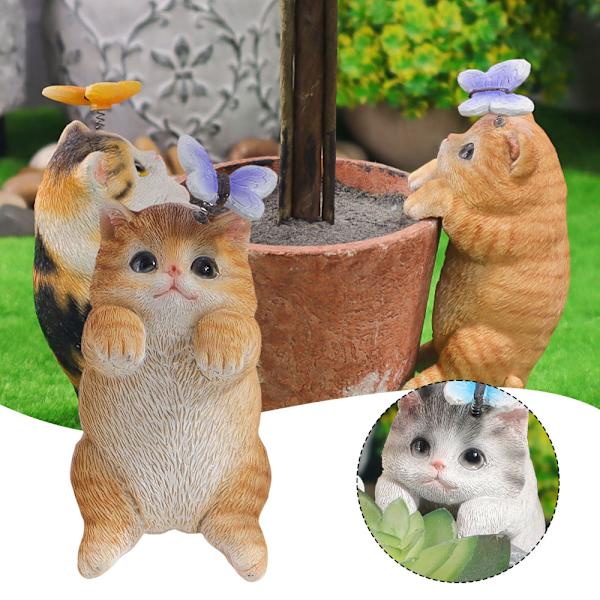 Söt katt miniatyrprydnader Hem Fairy Trädgårdstillbehör för minilandskap Bs38016