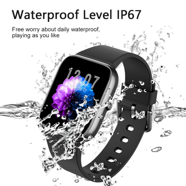 1,85 tums skärm Unisex Smarts klockor Bärbara Vattentäta Anti-Drop klockor Present för födelsedag Purple