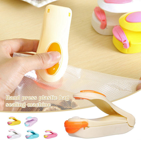 Mini Bag Sealer Portable Heat Vacuum Sealers Plast Sealer Mini Food Sealer för plastpåsar Matförvaring Pink