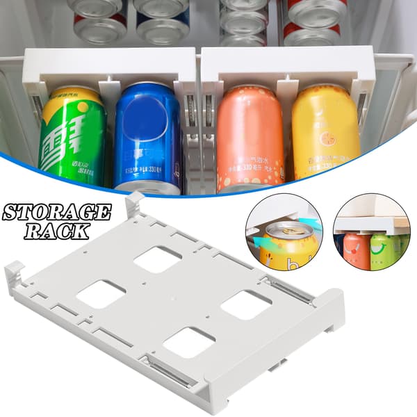 Kylskåpsburk Förvaringsställ Hängande ölläskburk Organizer Can Storage Rack