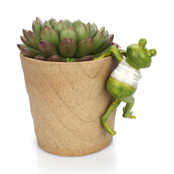 4 st Cute Creatives Frog Dekoration Harts Trädgård Djurdocka Trädgårdsdekoration för trädgård