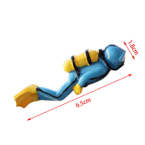 Dykare Skattkista Antik Kreativ akvarium Akvarium Dekoration Landskap Pirat Guldmynt Ornament Harts hantverk Blue