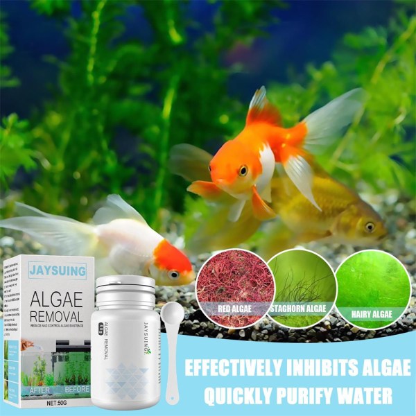 Algavvisande medel Tank Moss Remover Aquarium Fish Tank Cleaning Powder Solid
