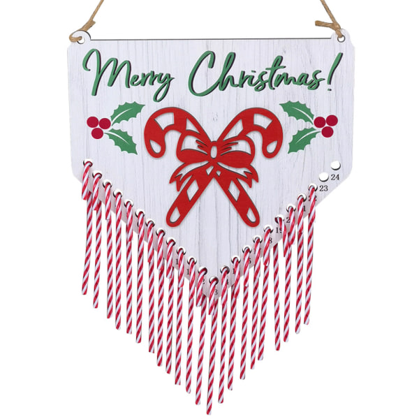 Candys Cane Advents prydnad för jul Xmas räknar ner Hängande kalender för hem butik Jm02000 Christmas