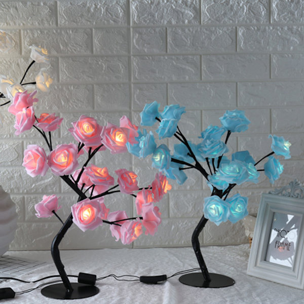 Bonsai Tree Light Tree LED Flower Rose Light Justerbara grenar för rumsdekoration och present Multicolour US