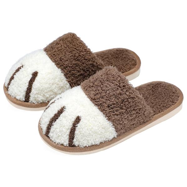 Katt Tass Tofflor Plysch Innetofflor Dam Herr Foppatofflor Mjuka Värmetofflor flerfärgad 26cm (40-41)