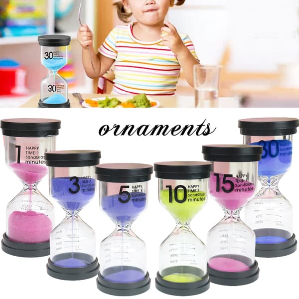 Sand Timer 1/3/5/10/15/30 minuter Time Management Assistant Present för barn Green