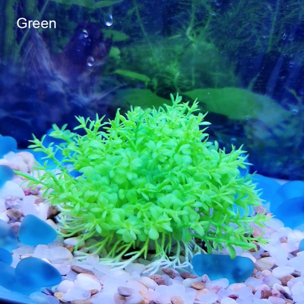 Fish Tank Artificiell vattenväxt Plastgräs Akvarium Dekor Tillbehör Purple