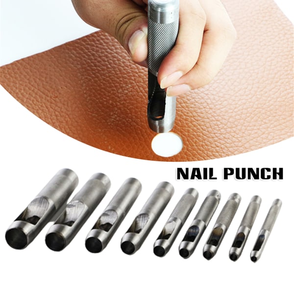 Bälte Punch Set Läder Puncher DIY Läder Punch Tool Universal Metal Puncher