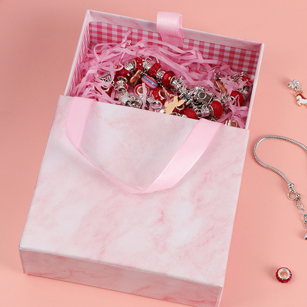 63st Berlock Armband Making Kit Mode Armband Att göra Tillbehör Present till döttrar födelsedag Pink