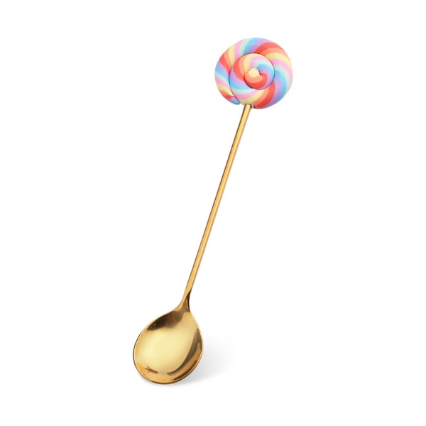 Omrörningssked fruktgaffel med innovativ klubba och söt munk formad för dessertbutiker Donut Fork B