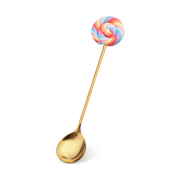 Omrörningssked fruktgaffel med innovativ klubba och söt munk formad för dessertbutiker Donut Spoon B