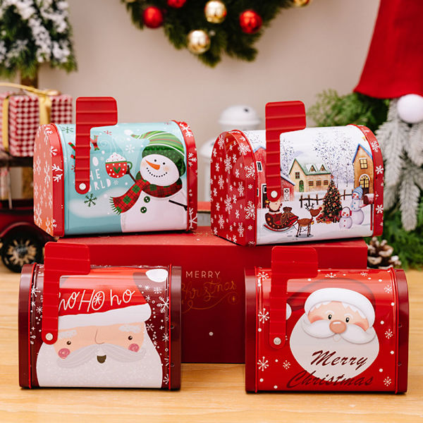 Godis förvaring brevlåda på jul Fashionabla bärbara Sugers låda för vardagsrum snowman