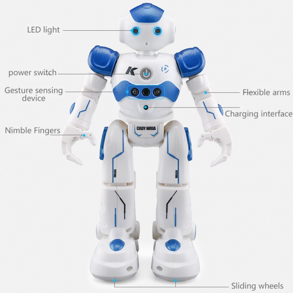 Liten dans Sjung Robotgester Sensing Multipurpose Robotleksak för vardagsrum Pink
