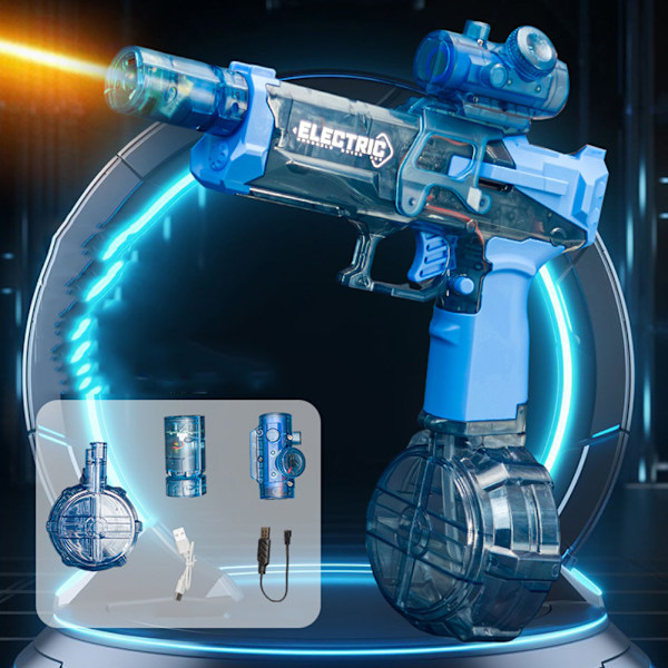Ultimat Battle Blaster, Elektrisk Vattenpistol med Skjutljus, 10 Meter Lång Räckvidd, Snabbladdningsläge Is Explosioner, Barnpresenter för Pojkar Flickor Red
