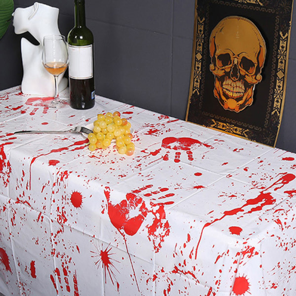 Halloween Dekoration Stort läskigt Mesh Dekorativt Spökhus Fönster Bord Dörr Nätgasväv För Fest Entré 76*1200cm white
