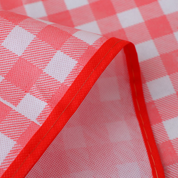 Vattentäta hopfällbara filtar Stängbar mode picknickmatta för utomhuscampingstrand Yellow Plaid 150 * 200cm