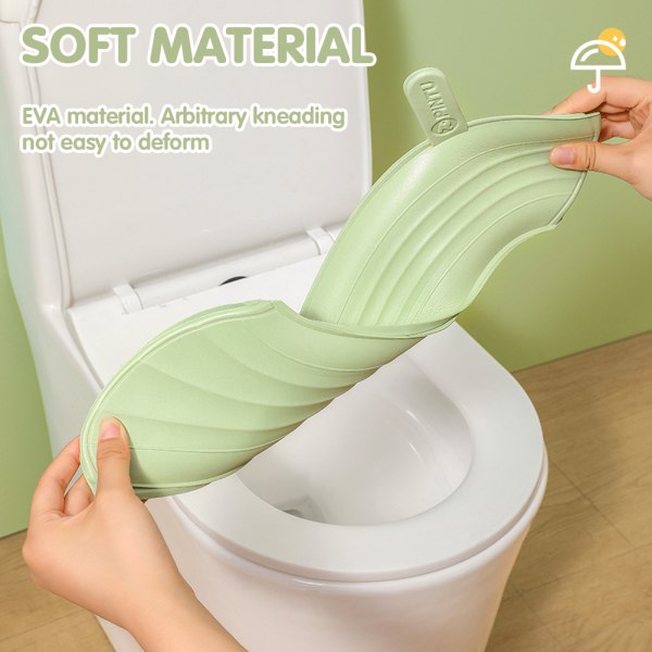 Cover Vattentät toalettsitsdyna med handtag Soft Thicken EVA självhäftande toalettsitsöverdrag Kuddar Gray