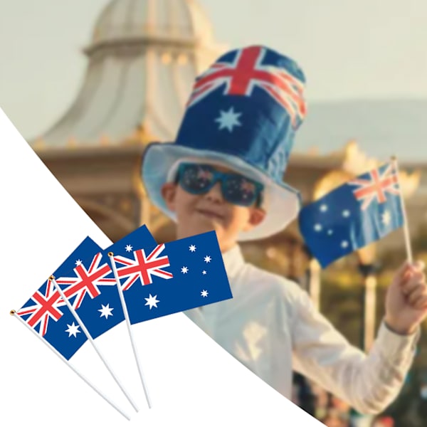 20st handhållen Australians Flag Set Lättvikts bärbar Nationals Flags för sportevenemang 20PCs