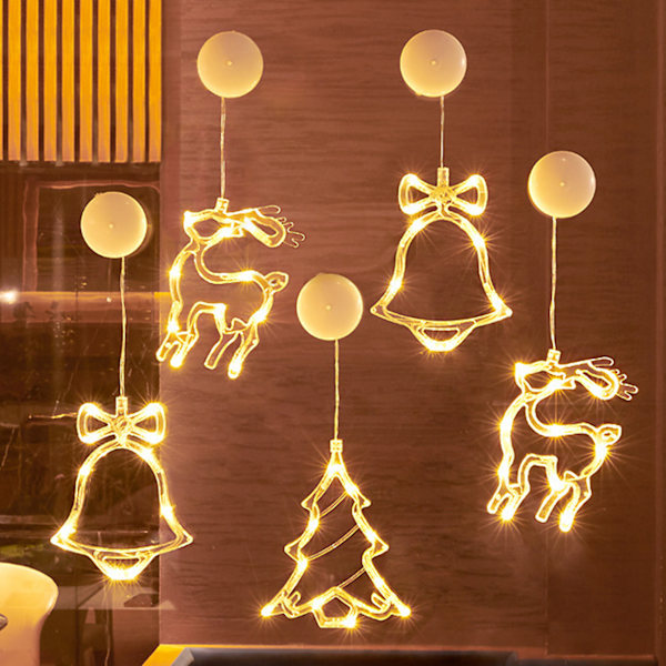 Christmas Cartoon Sugkopp String Lights Enkel Xmas Festival dekorativa ljus för semester fester Christmas Tree