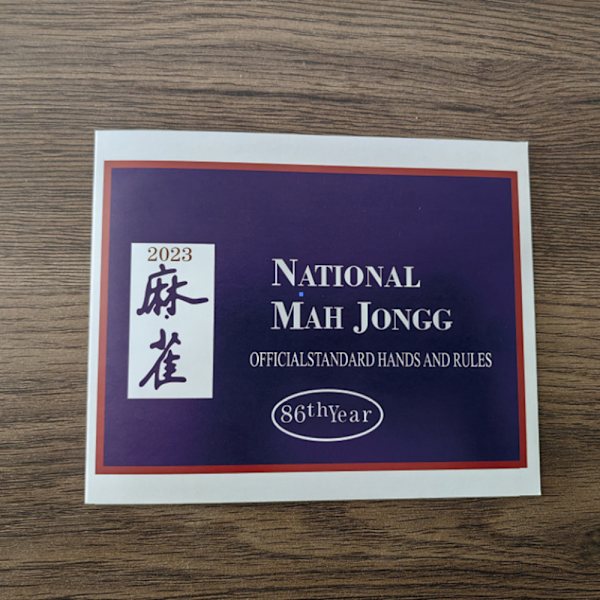 2023 Mah Jongg Scorecard Regler Kort Lättvikts bärbar Mahjong Instruktion för spel Mahjong Red 4pcs