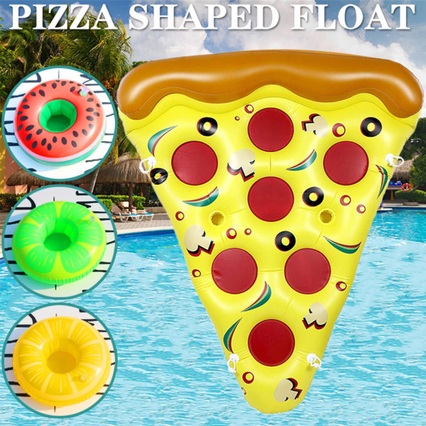 Inflation Simma Pizzasäng Återanvändbar Pool Lounge Pad för inomhuspool A