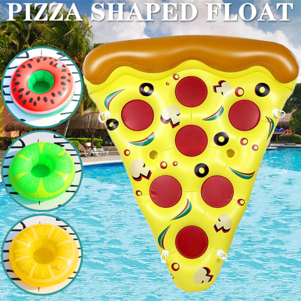 Inflation Simma Pizzasäng Återanvändbar Pool Lounge Pad för inomhuspool B