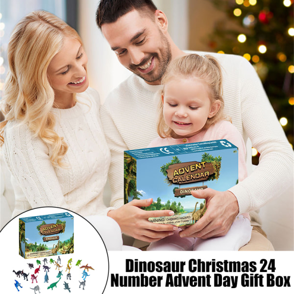 Jul Adventskalender Presenter Box Dinosaurieleksaker 24 dagars julklappspresent för barn Dinosaur  Set
