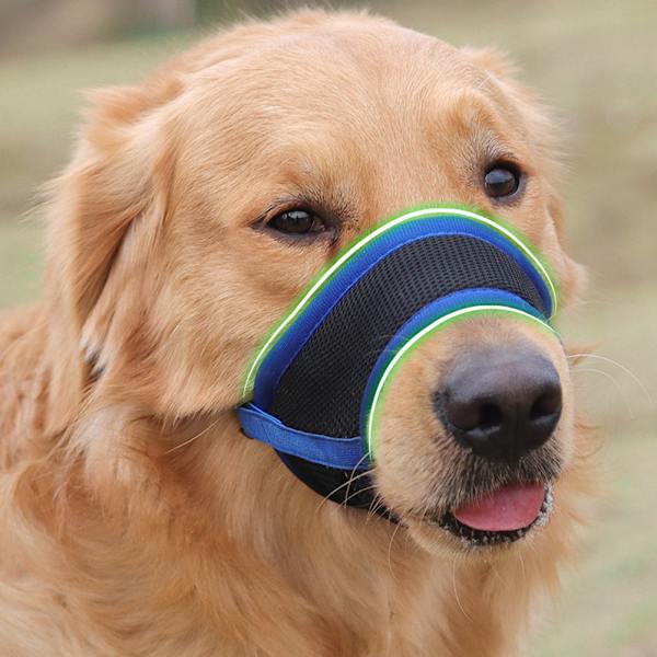 Anti-bite Mesh Nosparti För Hund Justerbart Andas Hund Cover För Utomhus Grey M