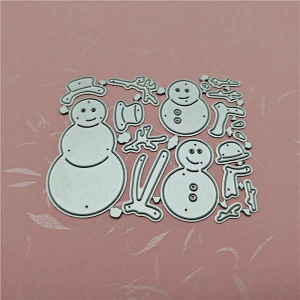 Snögubbe i metall skär stansar med halsduk Mössa Prägling schabloner mall Fantastisk dekor för kort Scrapbooking DIY Craft Snowman