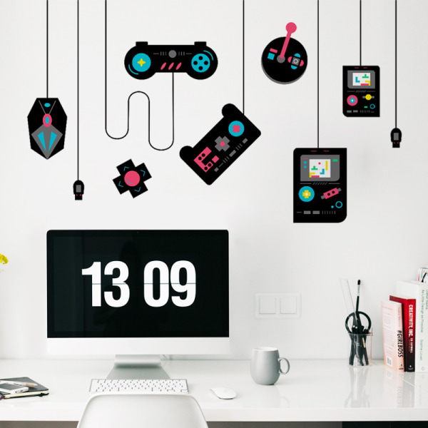 Bästa presenterna för spelare PVC självhäftande tapeter spelkonsol klistermärke Hem sovrum dekoration