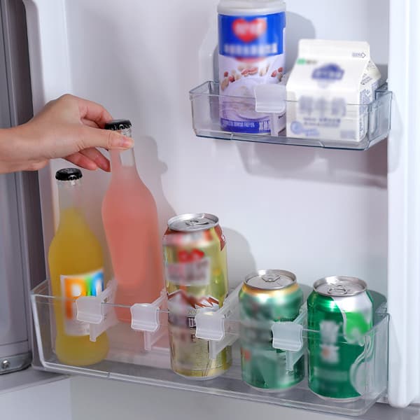 4st Divider Splint Transparent Justerbar Fritt Kylskåpspartition Splint Kök Klassad Sortering Förvaring